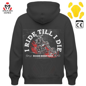 Motorcycle Fleece Hoodie for Unisex Heavyweight <b>Thermal</b> Lining Windproof Quick Dry Riding Sweatshirt Summer/Winter % - Product Image 1