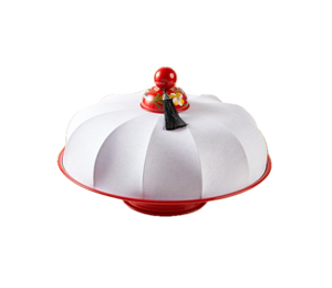 Bandejas Decorativas Metálicas al por Mayor, Diseño Moderno Pintado a Mano, Tapa con Acabado Rojo, Bandejas Decorativas para Bodas - Product Image 3