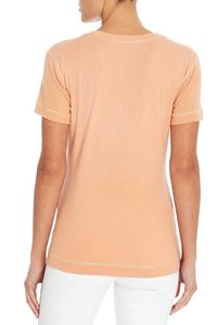 2025 T-Shirt en coton écologique pour femmes décontracté mince ajusté Design bouton décoration sur mesure quantité minimale de commande bas à manches courtes compressé - Product Image 5