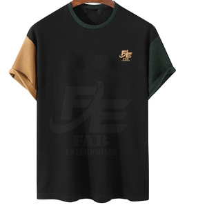 Camisetas Elegantes para Hombre al por Mayor, Corte Holgado, 100% Algodón Tejido, Transpirables, para Gimnasio, Uso Diario Informal - Product Image 1