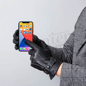 Gants en cuir tendance pour hommes et femmes, gants luxueux, cuir véritable doux, gants d'hiver super confortables - Product Image 5