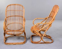 TIMELESS CRAFT Chaise en bambou de qualité supérieure, faite à la main, personnalisable, légère, design moderne, pour salon, maison, jardin, utilisable en toutes saisons