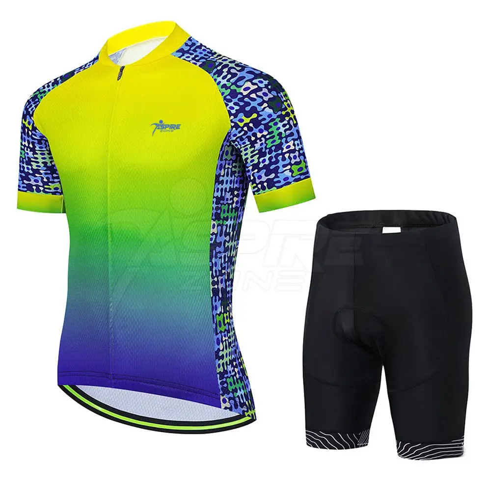 ชุดปั่นจักรยานสำหรับผู้ชายชุดปั่นจักรยานเสื้อเจอร์ซี่และผ้ากันเปื้อนสไตล์ใหม่สวมใส่สบาย