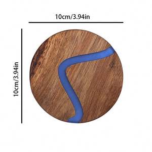 Personalized Wood & Resin <b>Coasters</b>: Custom Drink Mats for Gifts & Promotions - Nordic Style - Product Image 4