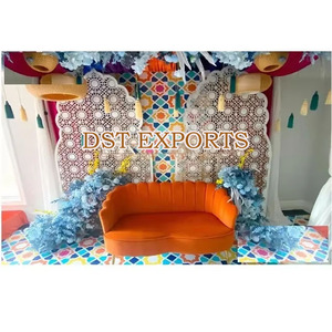 Décoration de scène de mariage occidental Canada, panneaux de fond de mariage asiatique, panneau en cuir pour mariage prix de gros scène personnalisée - Product Image 4