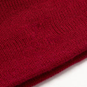 Vente en gros de haute qualité personnalisé hommes femmes couleur pure pleine laine doux chaud hiver chapeaux respirant Logo personnalisé bonnet tricoté - Product Image 3