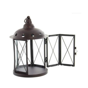 Modern Festive Style Outdoor Decorative Iron/Glass Handmade Embossed Durable Multi-functional Pillar Holder Wall Mount - Product Image 6