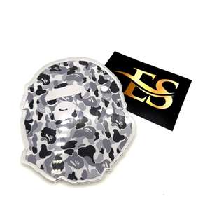 Tuile à cils en acrylique grise Bape, logo personnalisé imprimé, tuile à cils avec aimants, impression de logo personnalisée, OEM - Product Image 4