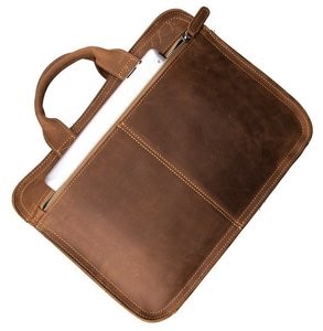 Bolsas para portátiles de cuero genuino Bolsas para portátiles de primera calidad a precio al por mayor Bolsa para portátiles de cuero original de alta calidad - Product Image 3