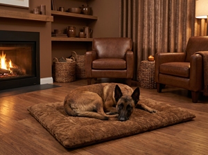 ที่นอนสุนัขขนสัตว์เทียม/ผ้า หมายเลข 1 ชิ้น (75×55 ซม.) - Product Image 2