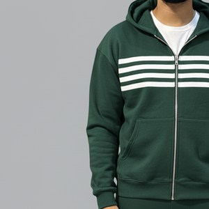 Ensemble de survêtement technique en molleton à fermeture éclair avec logo personnalisé, lavage à l'acide de haute qualité, pantalon de jogging évasé, survêtement pour homme - Product Image 2