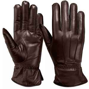 Gants de conduite en cuir d'agneau classique de qualité supérieure pour hommes avec technologie tactile – Vente en gros - Product Image 3