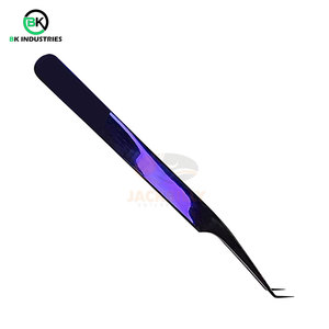 Professional <b>Eyelash</b> Tweezers for Salon Lash Extension Curved <b>Eyelash</b> Tweezers for Precision Lash <b>Application</b> - Product Image 3
