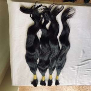 Cabello Humano Virgen con Cutícula Alineada, Sin Procesar, Color Negro Sedoso Natural, Doble Trama, Rizado, Extensiones de Cabello Humano Indio - Product Image 6