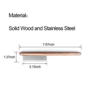 Peine portátil de madera fácil de usar para mascotas para depilación de gatos, eliminación de nudos, peine para pulgas limpio de belleza, peine para pulgas para perros, suministros para mascotas - Product Image 2