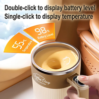 Mug isotherme intelligent Nicebuy en acier inoxydable 316 avec affichage de la température, 450 ml, tasse à café thermique portable, bouteille d'eau de voyage avec couvercle