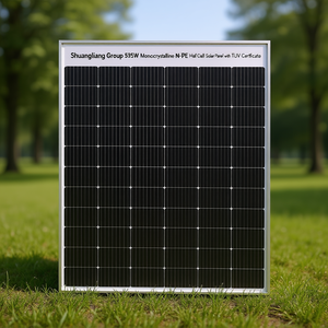 Panneau solaire monocristallin de type N à demi-cellules Shuangliang Group 595W avec certificat TUV - Product Image 3
