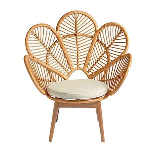 Papasan Cushion Chair Eco-Friendly Rattan Wicker Handmade Woven Modern Coffee Shop Living Room Apartment Outdoor Villa Hotel - Product Image 1