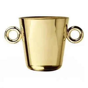 <b>Rose</b> Gold Color Metal Ice Bucket Insulated for Longer Retention for Parties Premium Ice Bucket Chilled Drink Accessory - Product Image 4