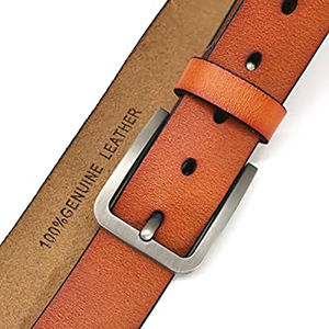 Cinturón de Cuero Genuino Personalizado de Fábrica para Hombre, Cinturón de Cuero Vacuno Moderno y Versátil para Hombre, Servicio OEM de Lujo, Elegante - Product Image 5