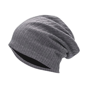 Venta al por mayor de los hombres Beanie Skull Cap Long Hip-Hop Deportes de invierno Gorros Cap Jacquard Sólido Transpirable Cómodo Suave Ropa Casual - Product Image 3