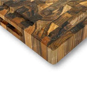 Tabla de Cortar de Madera de Teca con Logotipo Personalizado, Tabla de Carnicero Gruesa con Mango a Precio de Fábrica - Product Image 5