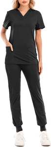 Nouveau Style respirant confortable Stretch médical Scrubs ensemble femmes uniformes hospitaliers avec toile à col en V - Product Image 3