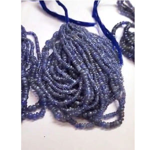 22 brins de tanzanite naturelle 3-7mm rondelle perles lisses 1525 cts 14-16 pouces Iroc ventes pierres précieuses perles en gros US $183 tout - Product Image 3
