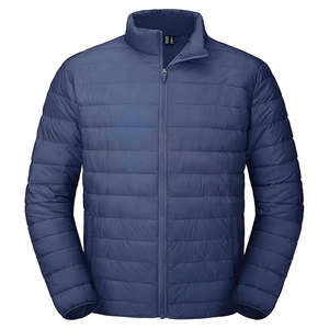 Chaqueta acolchada para hombre cálida y ligera con cuello levantado a prueba de viento repelente al agua abrigo de invierno aislado diseño de paquete fácil - Product Image 1