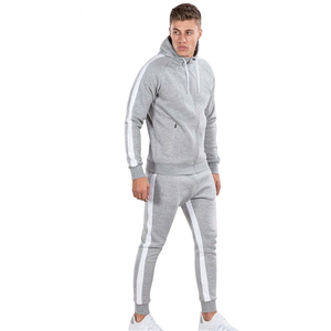 Oem Jogging Ropa de entrenamiento Cremallera Logotipo personalizado Unisex Reflectante Slim Fit Chándal Hombres Deporte Conjunto de dos piezas Chándal personalizado - Product Image 2