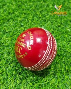 Pelota de críquet roja de cuero cosida a mano, duradera - Product Image 3