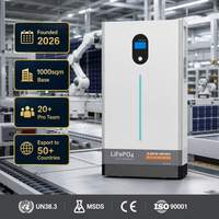 Batterie 5 kWh 25,6 V 200 Ah LiFePO4 ESS montée en rack pour stockage solaire avec écran tactile, BMS intelligent, CAN/WiFi/Bluetooth, 6000 cycles