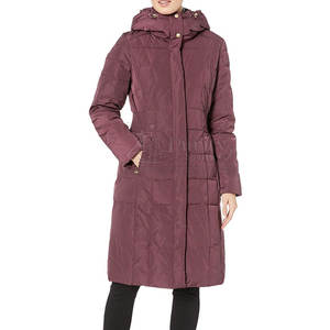 Chaqueta larga acolchada de algodón transpirable de alta calidad para mujer de diseño personalizado de invierno para superventas - Product Image 1