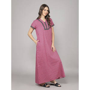 Camisón Largo Evolve para Mujer, Estampado Floral, 100% Algodón, Cierre con Botones, Estilo Pijama, Suave y Transpirable para Verano, Talla Única y 3XL - Product Image 1