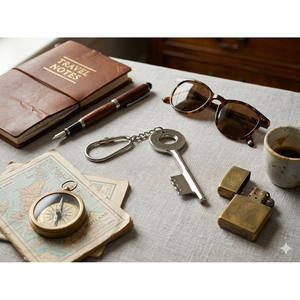 Llavero Vintage Explorer's Key, Llavero Metálico Personalizado con Impresión en Esmalte de Aleación de Latón y Acero Inoxidable - Product Image 1