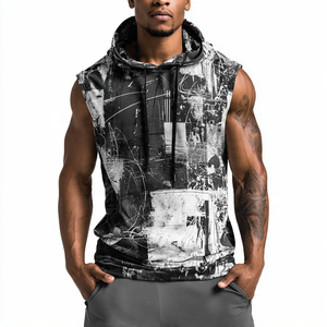 Sudadera sin Mangas 100% Poliéster para Hombre, Sudadera Deportiva con Logotipo Frontal para Gimnasio, Ropa Deportiva - Product Image 6