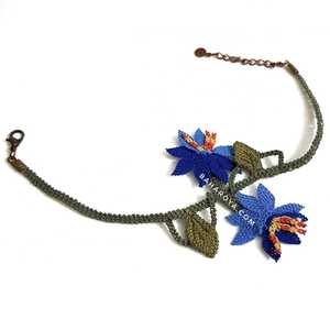 Conjunto de joyería de moda Premium İğne Oyası Nilüfer'in Bilekliği Mavi - Product Image 1