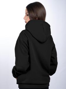 Sudadera con capucha de manga larga OEM para mujer Sudadera bordada personalizada Impresión de etiqueta privada Fleece Directo al por mayor - Product Image 3