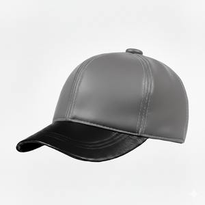 Casquettes personnalisées en cuir, casquettes à 6 panneaux, casquette de baseball avec chapeau en cuir, casquette d'automne et d'hiver pour hommes - Product Image 2