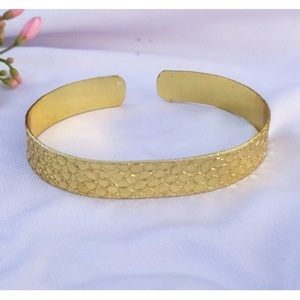 Handmade Classic Cuff <b>Bracelets</b> in Gold Plated Brass Elegant Style with Classic Design - Product Image 2