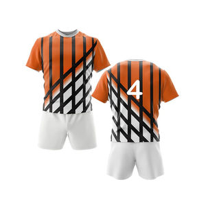 Sublimación personalizada Rugby Fútbol Jersey Uniformes Camisa transpirable y pantalones cortos Conjunto Ropa personalizada - Product Image 2