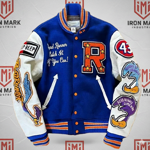 Chaqueta Varsity Casual de Primavera para Hombre, Delgada, Transpirable, de Alta Calidad, con Bordado Chenille y Mangas de Piel, Personalizable, Estilo Béisbol - Product Image 2