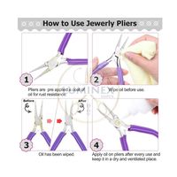 Juego de 4 Alicates de Joyería LUMINEX IMPEX de Alta Calidad, Acero al Carbono, Incluye Alicates de Punta Fina, Alicates de Corte, Alicates de Punta Curva