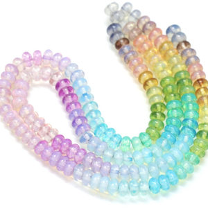 Perles Rondelles en Quartz Arc-en-ciel Multicolore 7mm-8mm, Fil de 15 Pouces, Pierres Précieuses Lisses de Qualité AAA pour la Fabrication de Bijoux RadhikaGemsnBeads - Product Image 2