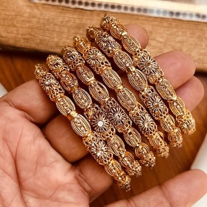 Pakistani Jewelry Manufacturers Custom Sizes <b>Antique</b> <b>Gold</b> Plated Jewelry Sets Heavy Style <b>Bangles</b> Sets For Wedding Party Gifts - Product Image 5