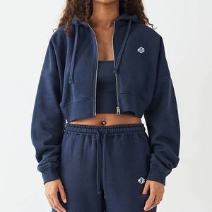 Conjunto Deportivo de Felpa 100% Algodón con Cremallera Frontal y Pantalones Anchos, Logotipo Personalizado, Conjuntos para Correr, Producción al por Mayor OEM ODM - Product Image 3