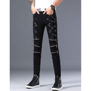 Pantalones de Motociclista con Hebillas para Hombre, Estilo Punk Gótico, para Club Nocturno, Venta al por Mayor de Fábrica - Product Image 2