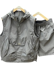 ชุดสูทลำลองแขนกุดมีฮู้ดสำหรับผู้ชายชุดใส่ทำงานแฟชั่นทรงหลวมๆเสื้อแขนกุดเอวกางเกงขาสั้นชุดสองชิ้น - Product Image 6