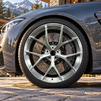 Nouvelles jantes en alliage forgé à rayons fendus, design maille grise brossée, 18, 19, 20, 21 pouces, pour Audi Mercedes - Personnalisées