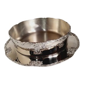 Bol à chocolat de luxe en métal noir de qualité supérieure pour offrir des célébrations festives et des événements spéciaux Affichage de desserts en gros en vente - Product Image 4